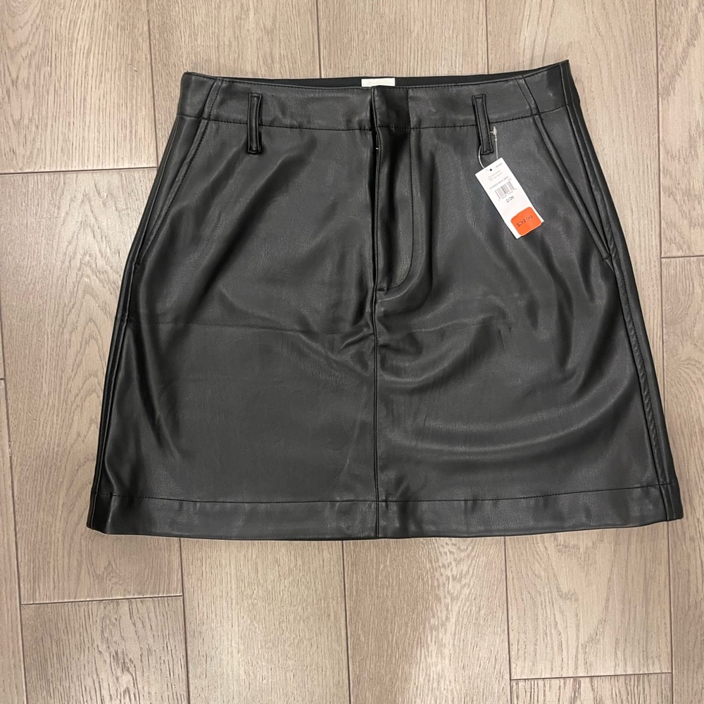 Vegan leather skirt
